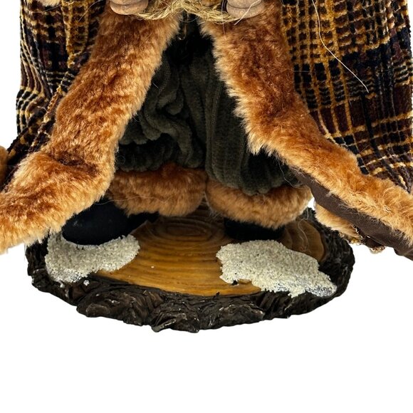 Vtg Old World Santa Claus Figurine Father Christmas Lantern Velvet Coat 13” Core - Picture 6 of 9